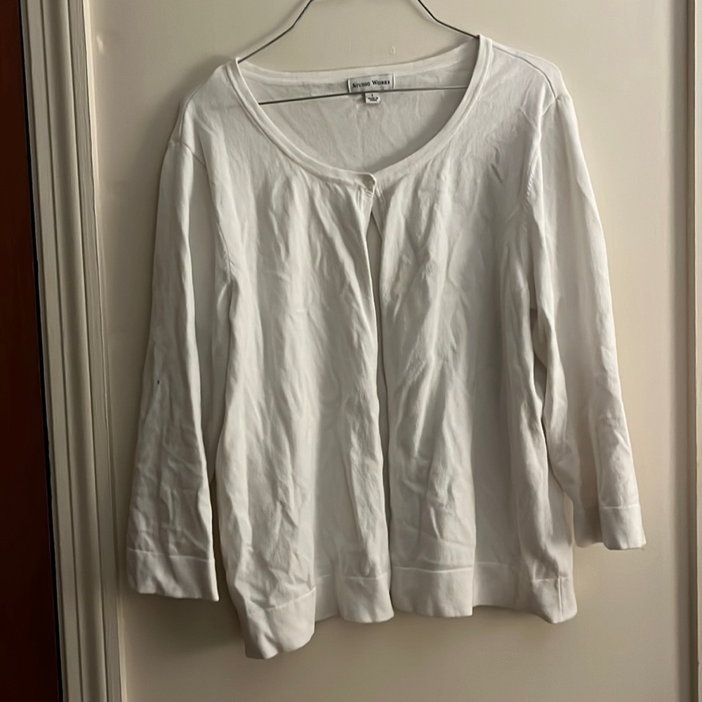 White cardigan by Studio Works Size Large